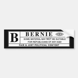 Autocollant De Voiture Étiquette d'avertissement Bernie Sanders