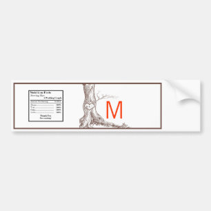 Autocollant De Voiture Étiquette de bouteille d'eau Arbre d'automne Carva