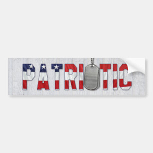 Autocollant De Voiture étiquette patriotique de chien militaire sur bois