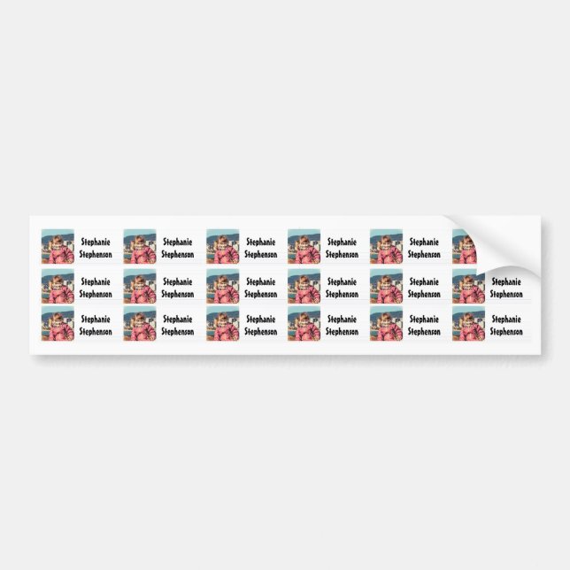 Autocollant De Voiture Étiquettes imperméables de nom d'école d'enfants (Devant)