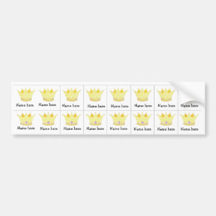 Autocollant De Voiture Étiquettes sippy de tasse de princesse Crown