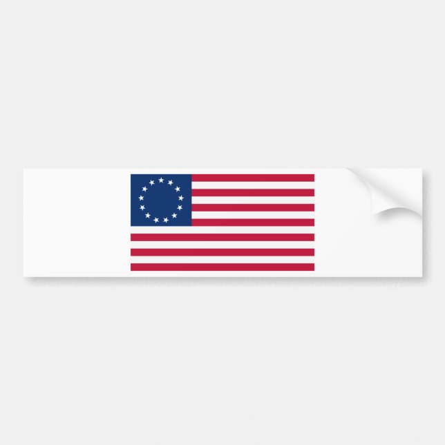 Autocollant De Voiture Étoiles Betsy Ross du drapeau 13 des USA (Devant)