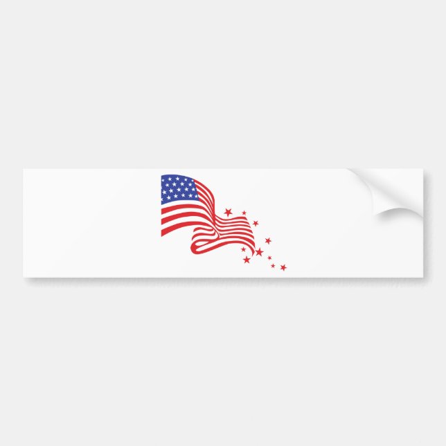 Autocollant De Voiture Étoiles de drapeau américain (Devant)