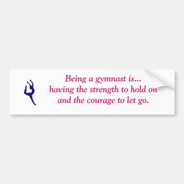 Autocollant De Voiture Être un gymnaste est… adhésif pour pare-chocs (Devant)