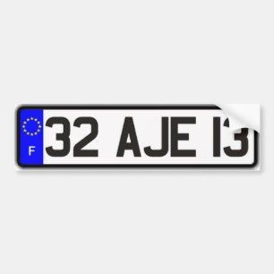 Autocollant De Voiture Euro adhésif pour pare-chocs français de blanc de