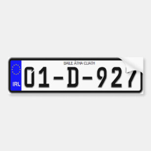 Autocollant De Voiture Euro adhésif pour pare-chocs irlandais de plaque