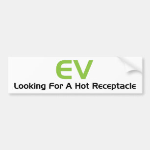 Autocollant De Voiture EV À La Recherche D'Un Récipient Chaud