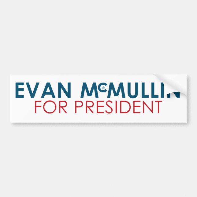 Autocollant De Voiture Evan McMullin - il n'est jamais trop tard (Devant)