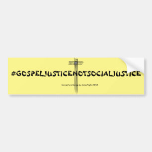 Autocollant De Voiture Évangile Justice pas justice sociale Bumper sticke