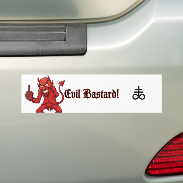 Autocollant De Voiture Evil Bastard (En voiture)