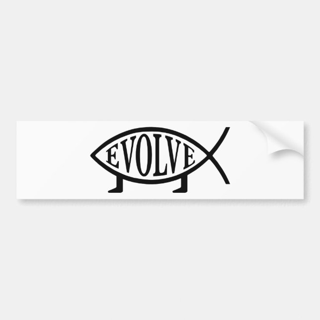 Autocollant De Voiture Évoluez les poissons (Devant)