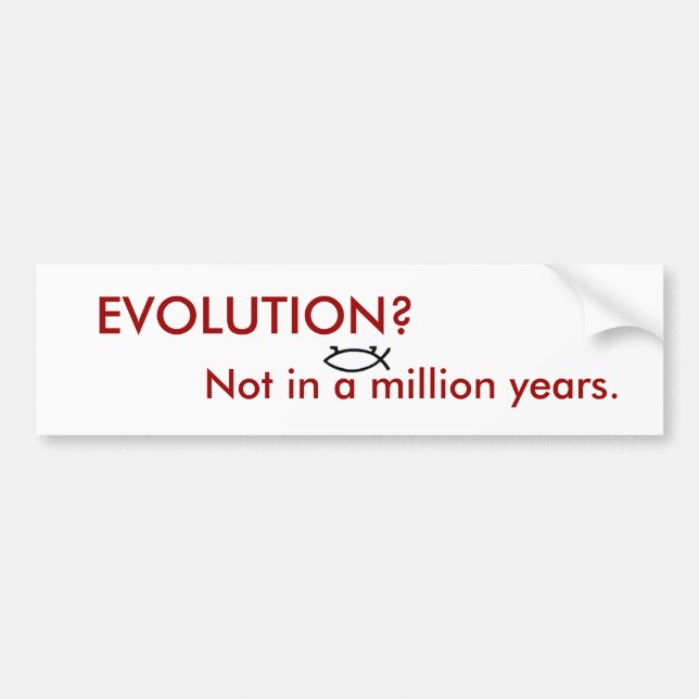 AUTOCOLLANT DE VOITURE ÉVOLUTION ? (Devant)
