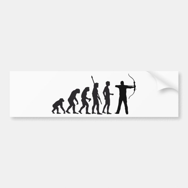 Autocollant De Voiture evolution bow and arrow (Devant)