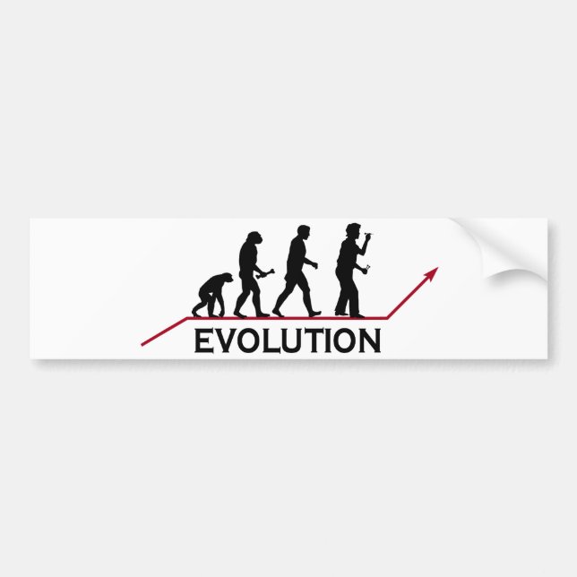 Autocollant De Voiture Évolution de dards (Devant)