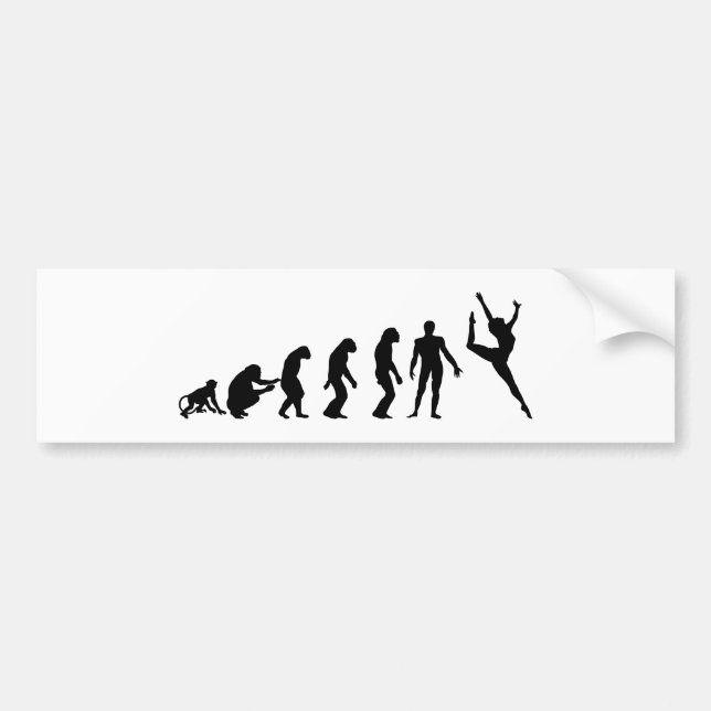 Autocollant De Voiture Evolution de la danse amusante (Devant)