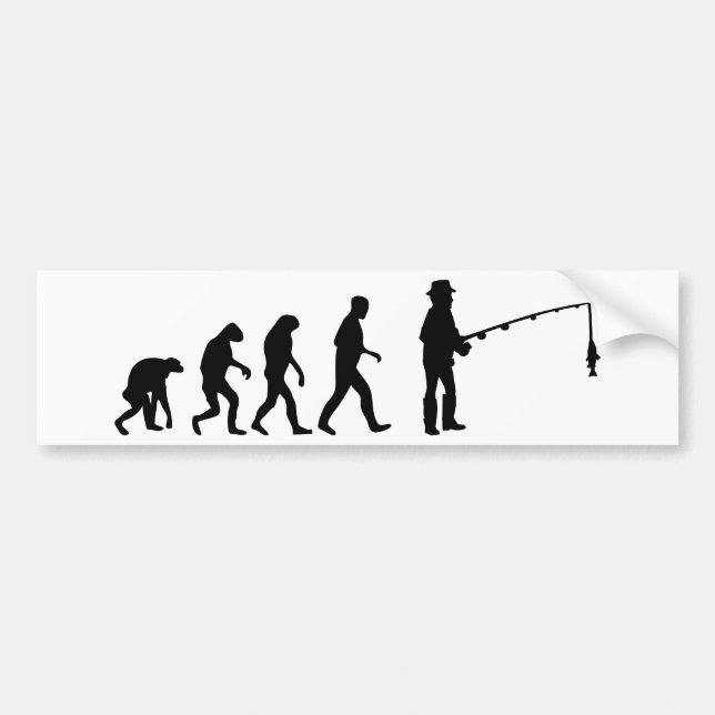 Autocollant De Voiture évolution de la pêche (Devant)