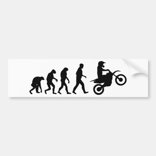 Autocollant De Voiture évolution de motocross (Devant)