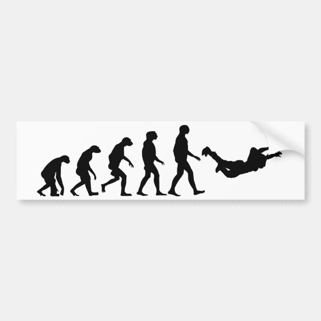 Autocollant De Voiture Évolution de parachutisme (Devant)