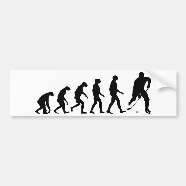 Autocollant De Voiture Évolution d'hockey (Devant)