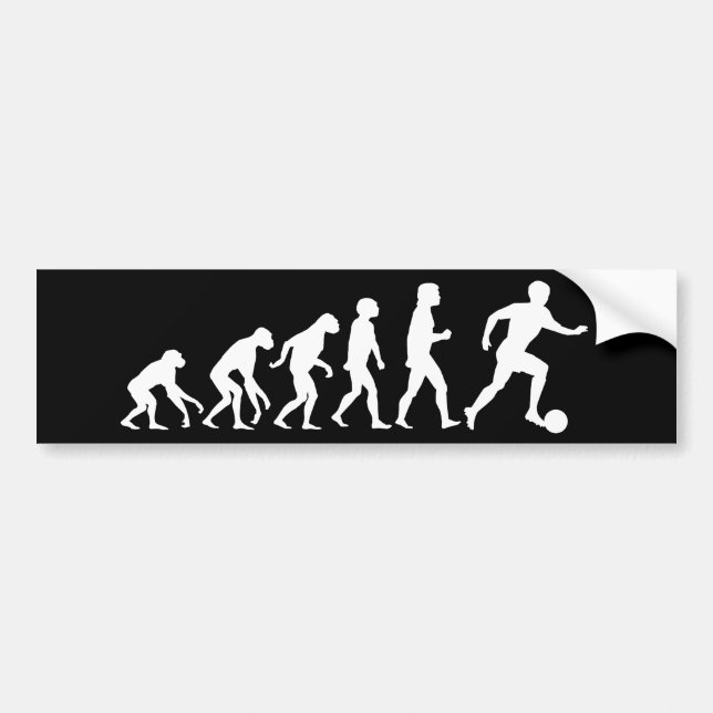 Autocollant De Voiture Évolution du football (Devant)