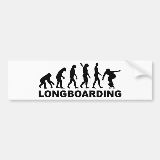 Autocollant De Voiture Évolution Longboarding (Devant)