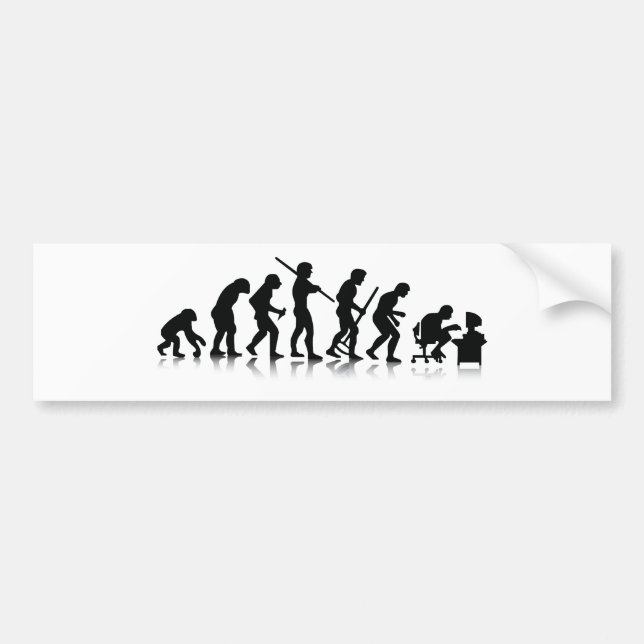Autocollant De Voiture Évolution nerd (Devant)