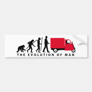 Autocollant De Voiture Evolution of man Piaggio Singe mini transporteur