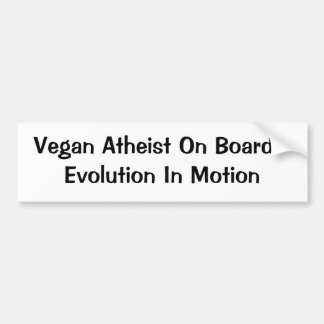 Autocollant De Voiture Évolution végétalienne/athée