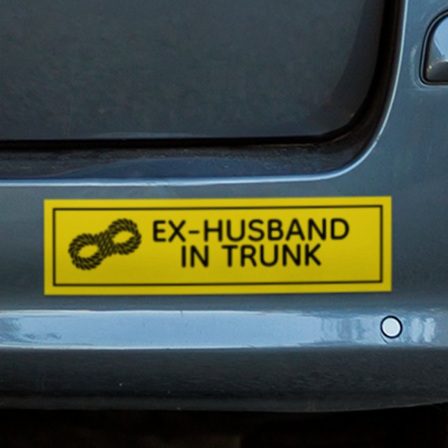 Autocollant De Voiture "EX-MARI EN TRUNK" Drôle (Créateur téléchargé)
