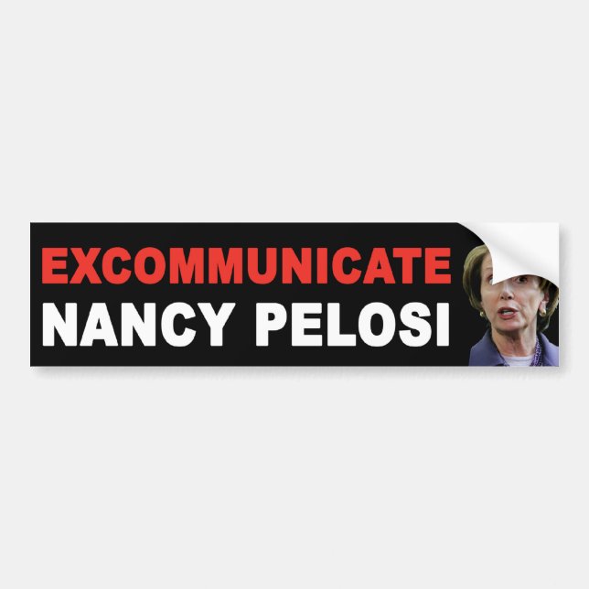 Autocollant De Voiture EXCOMMUNIEZ Nancy Pelosi (Devant)