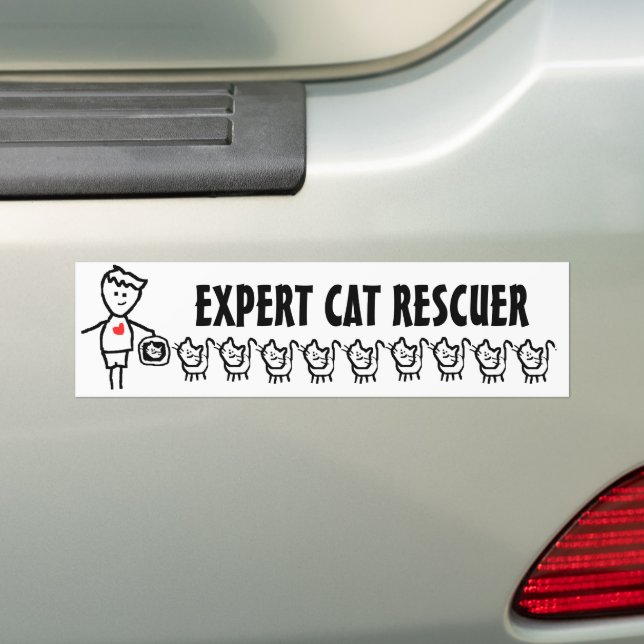 Autocollant De Voiture Expert Cat Rescuer (En voiture)