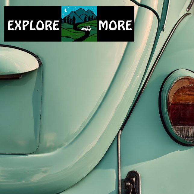 Autocollant De Voiture EXPLORER PLUS VÉHICULE VÉHICULE RVing (EXPLORE MORE vanlife camper RVing Bumper Sticker
)