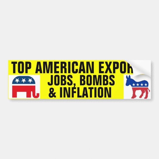 Autocollant De Voiture Exportations supérieures d'Américain (Devant)