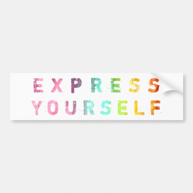 Autocollant De Voiture Express vous-même - Painterly (Devant)