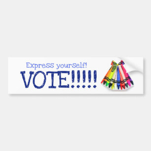 Autocollant De Voiture Exprimez-vous ! VOTEZ ! ! !