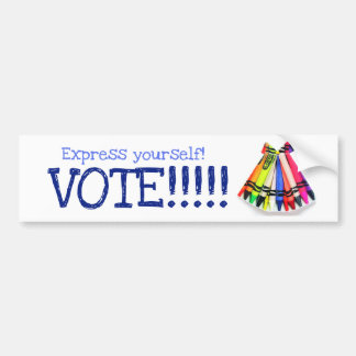 Autocollant De Voiture Exprimez-vous ! VOTEZ ! ! !