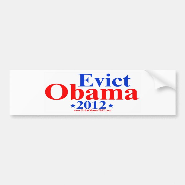 AUTOCOLLANT DE VOITURE EXPULSEZ OBAMA 2012 (Devant)