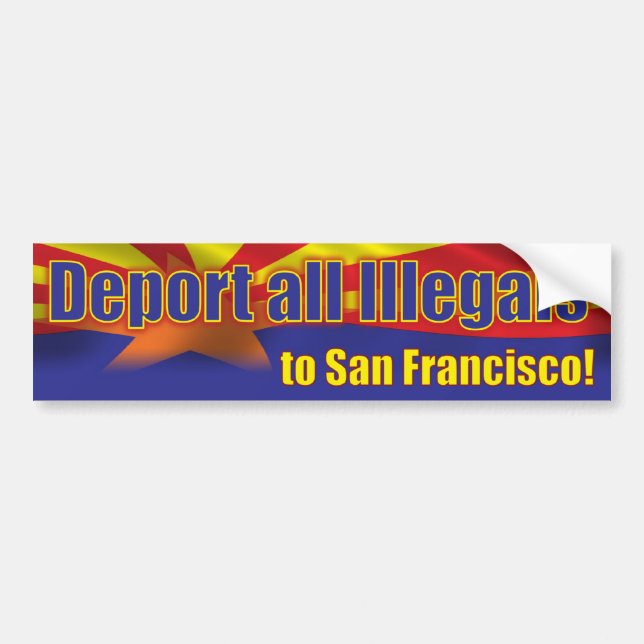 Autocollant De Voiture Expulsez tous les Illegals à San Francisco (Devant)
