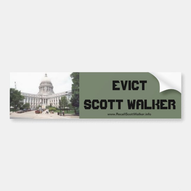 Autocollant De Voiture Expulsion de Scott Walker Bumper Sticker (Devant)