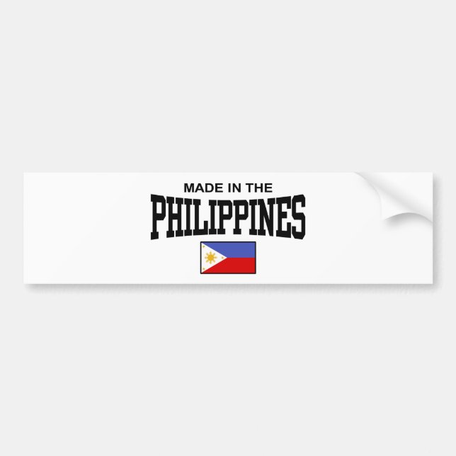 Autocollant De Voiture Fabriqué Aux Philippines (Devant)