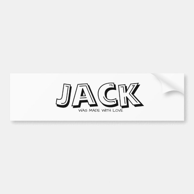 Autocollant De Voiture Fabriqué avec amour blanc & noir (Devant)
