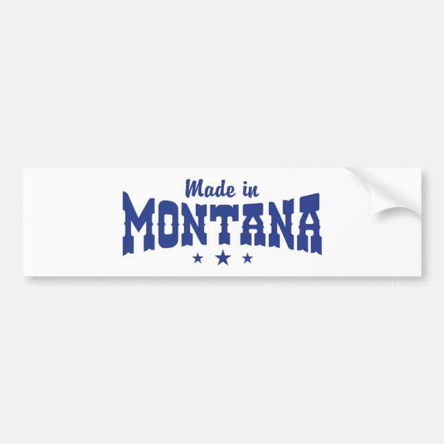 Autocollant De Voiture Fabriqué Dans Le Montana (Devant)