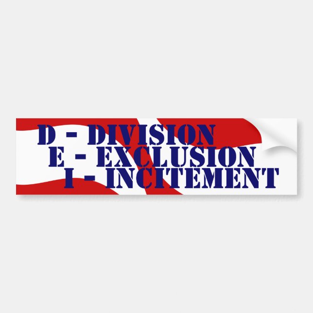 Autocollant De Voiture Face moche de l'incitation à l'exclusion de la Div (Devant)