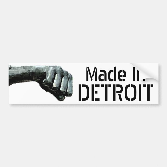 Autocollant De Voiture Fait à Detroit (Devant)