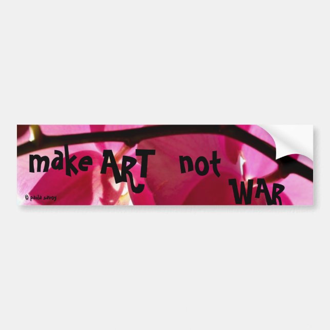 Autocollant De Voiture Faites la guerre d'art pas (Devant)