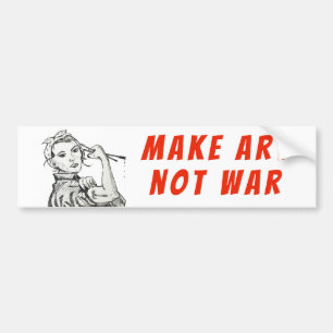 Autocollant De Voiture Faites l'autocollant de guerre d'art pas