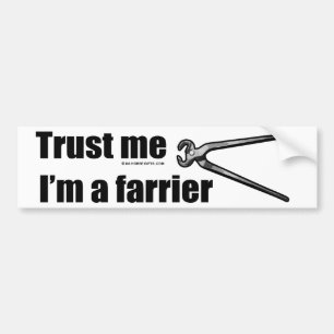 Autocollant De Voiture Faites-moi confiance je suis un maréchal-ferrant