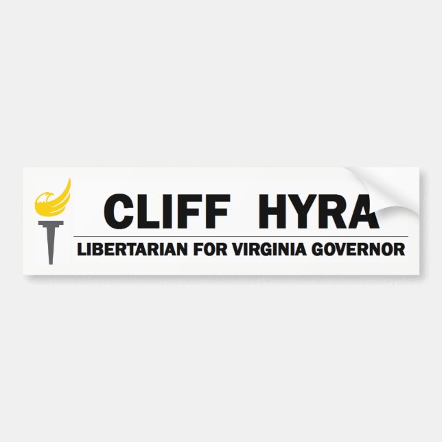 Autocollant De Voiture Falaise Hyra - libertaire pour le gouverneur de la (Devant)