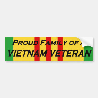 Autocollant De Voiture Famille fière d'un vétéran du Vietnam