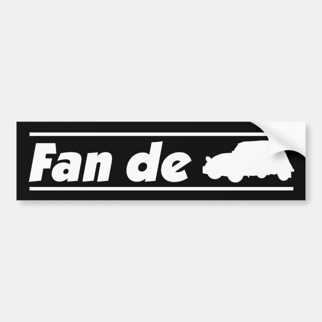 Autocollant De Voiture Fan de Ente Deux Chevaux Silhouette 2CV (Devant)
